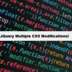 Coding Filters & css modifications using jquery