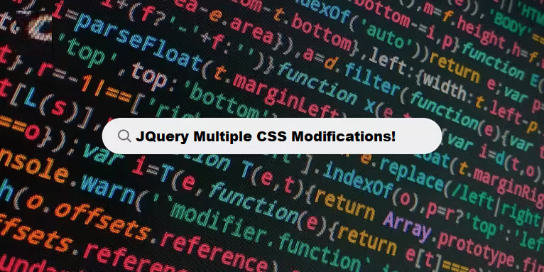 Coding Filters & css modifications using jquery