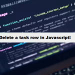 Coding Filters & functions delay task row in javascript