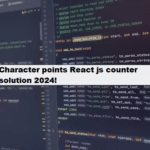 Coding Filters & counter characters points in react.js github git queries