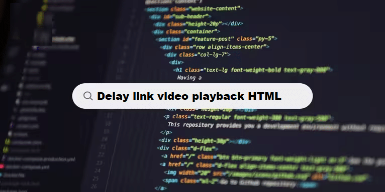 Coding Filters & delay link video playback html