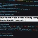 Coding Filters & route model binding using route::bind in laravel