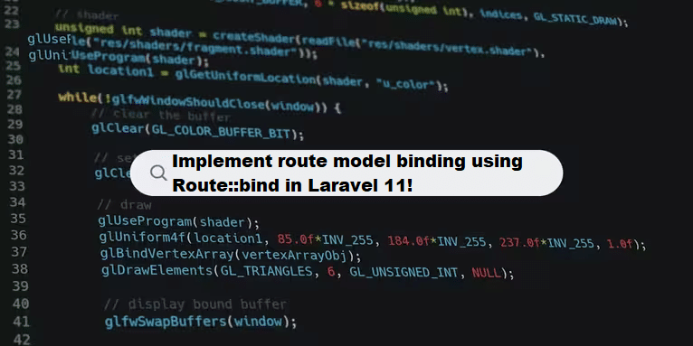 Coding Filters & route model binding using route::bind in laravel