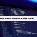 Coding Filters & use where variable in sqlite php