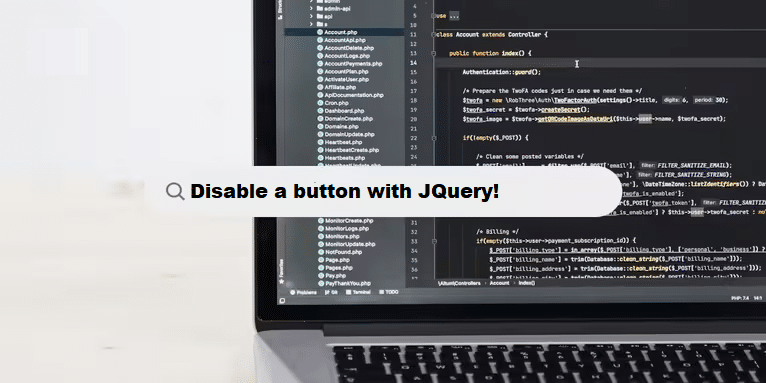 Coding Filters & disable a button using jquery project details