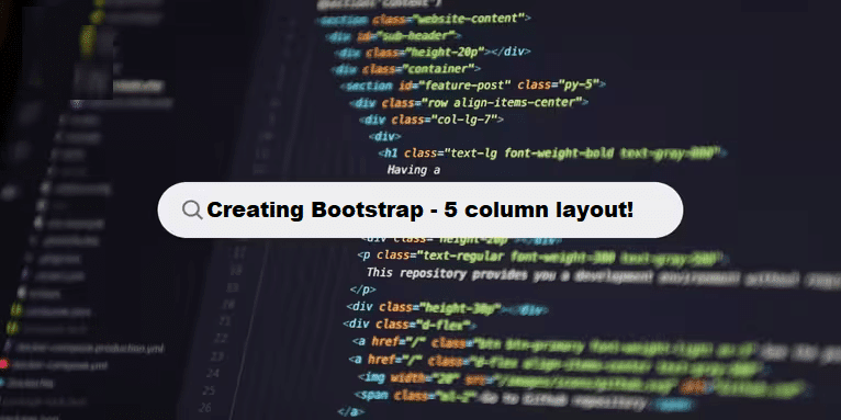 creating responsive five column layouts using html bootstrap coding filters