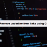 coding filters & remove underline from links in html using css css