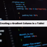 creating a gradient colmun in a table css