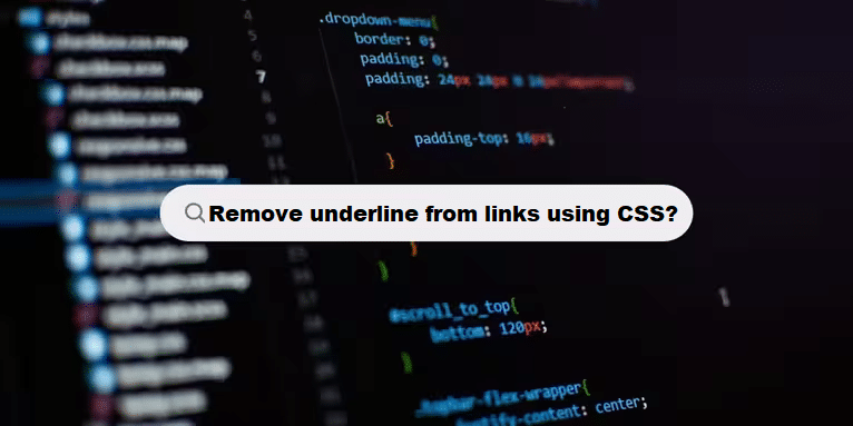 coding filters & remove underline from links in html using css css