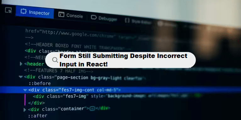 coding filters & form still despite incorrect input in react.js debug errors program