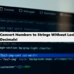 coding filters & convert numbers to strings without losing decimal decimal-to-string