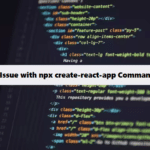 coding filters & npx create-react-app issue