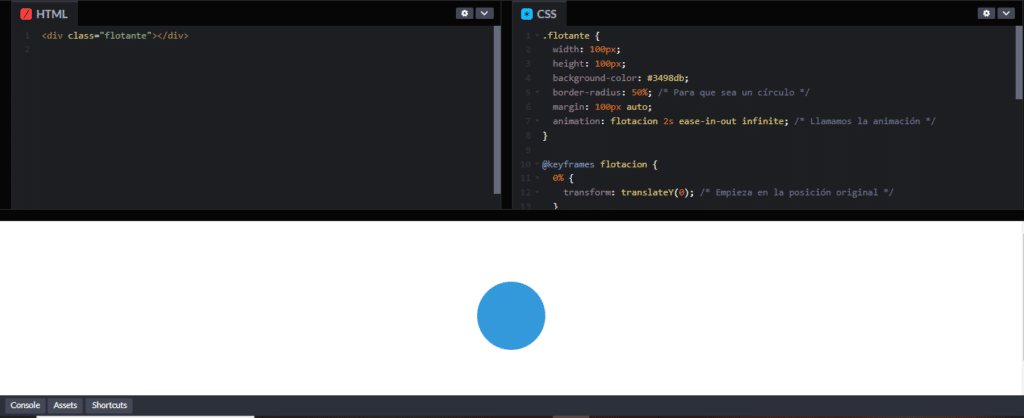 Animación Flotante cons CSS coding filters