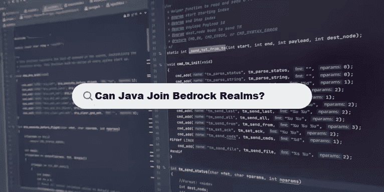 Can Java Join Bedrock coding filters Realms