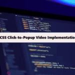 popup video on link click in css coding filters