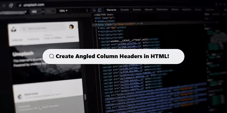 How to Create Angled Column Headers in HTML?